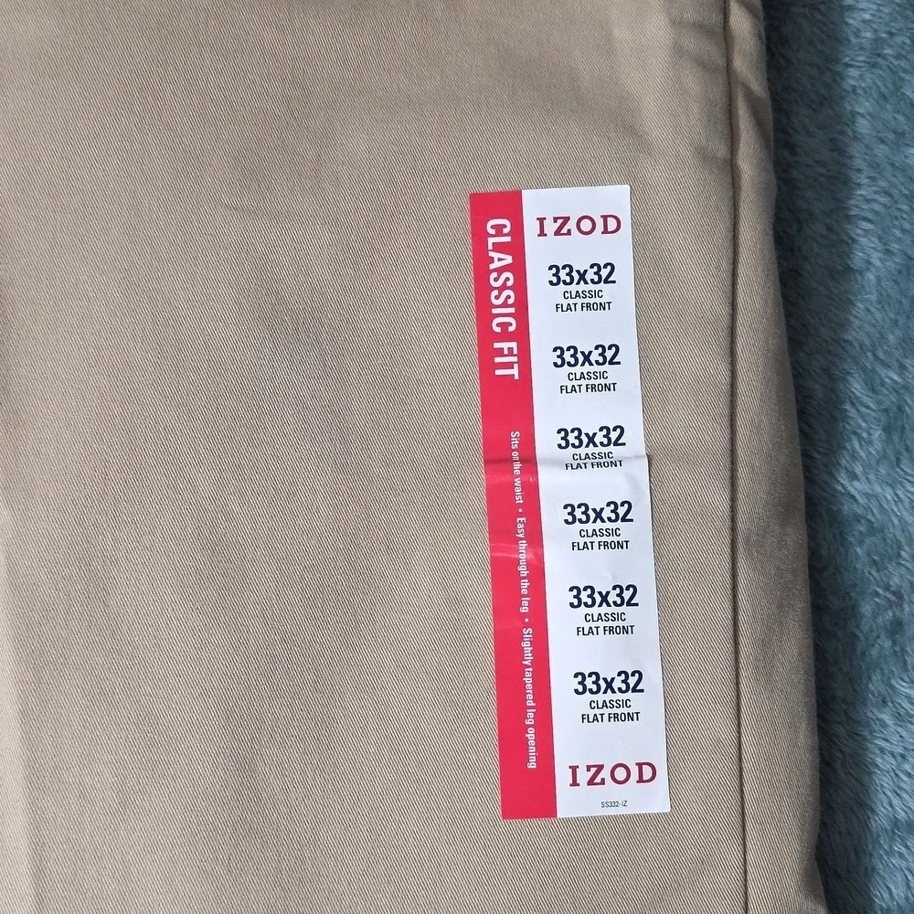 Izod Beige Performance Stretch Pants - Picture 4 of 5